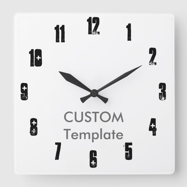 Custom Large 10.75" Square Wall Clock AMBULANCE S. (Front)