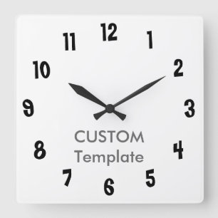 Custom Large 10.75" Square Wall Clock BIG LIMBO