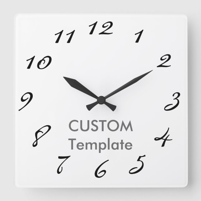 Custom Large 10.75" Square Wall Clock LIARAH (Front)