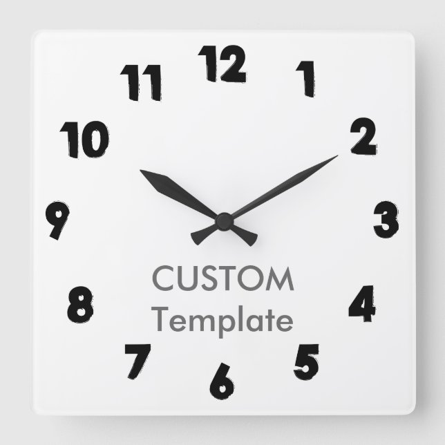 Custom Large 10.75" Square Wall Clock MOTOR OIL (Front)