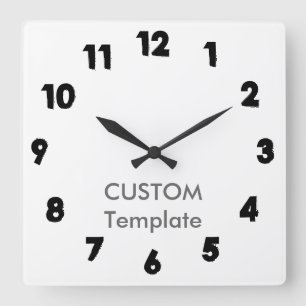 Custom Large 10.75" Square Wall Clock MOTOR OIL