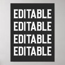 Custom Large Big Font Text Personalise Black Mens