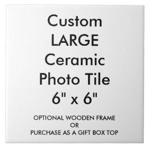 Custom Large Ceramic Photo Tile 6" x 6"