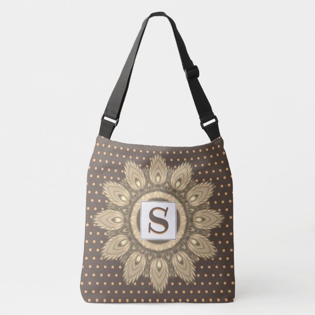 Custom large cross body tote bag psychedelic (Front)