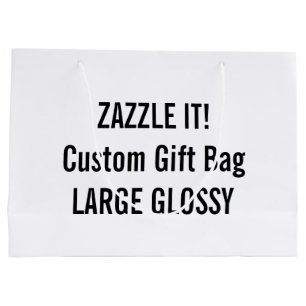 Custom LARGE GLOSSY Gift Bag Blank Template