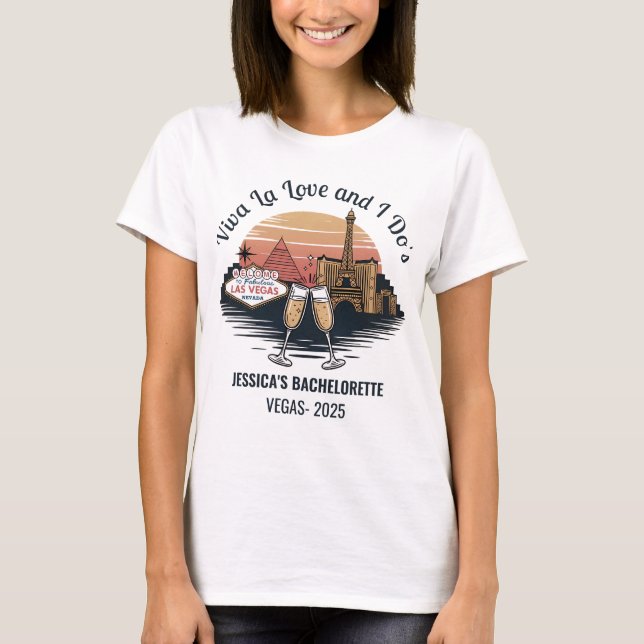 Custom Las Vegas Bachelorette Bride                T-Shirt (Front)