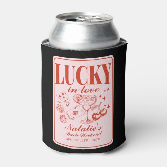 Custom Las Vegas Bachelorette Party Personalised Can Cooler (Can Front)