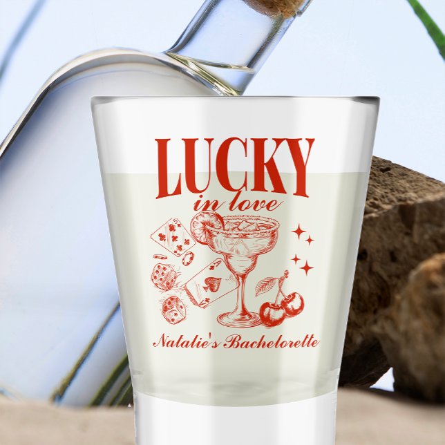 Custom Las Vegas Bachelorette Party Personalised Shot Glass (Creator Uploaded)