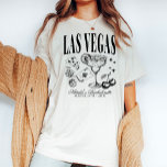 Custom Las Vegas Bachelorette Party Personalised T-Shirt<br><div class="desc">Celebrate your unforgettable Las Vegas bachelorette party with our Custom Las Vegas Bachelorette Party Personalised T-Shirts. These stylish shirts feature a retro casino-inspired design, perfect for setting the tone of your bach trip. Whether you're exploring the Strip or enjoying a night out at the casinos, these custom shirts add a...</div>
