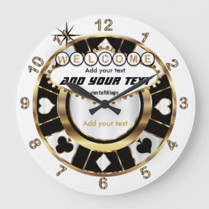 Custom - Las Vegas Style - Man Cave Large Clock