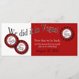 Custom Las Vegas Theme Reception BBQ Invitation