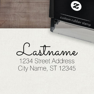 Custom Last Name and Return Address - Sacramento Self-inking Stamp