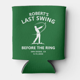 Custom Last Swing Before the Ring Bachelor Party Can Cooler