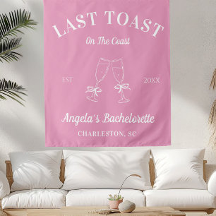 Custom Last Toast On The Coast Bachelorette Party Tapestry