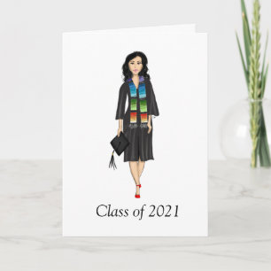 Custom Latina Graduate Graduation Greeting Card 