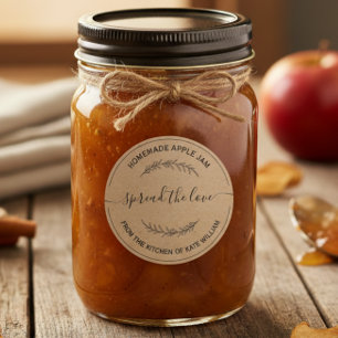 Custom Laurel Spread the love  Classic Round Sticker