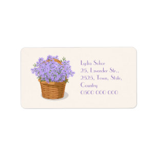 Custom Lavender Basket Address Label