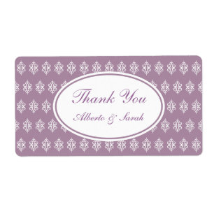 Custom Lavender Lace Labels