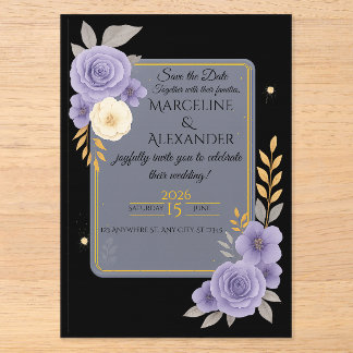 Custom Lavender & Slate Gray Elegant Invitation