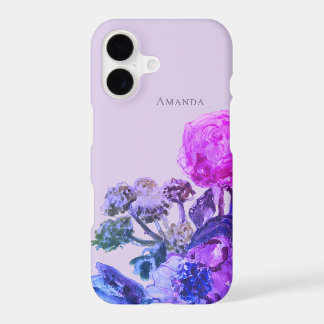 Custom Lavender Watercolor Floral Pink Blue Flower