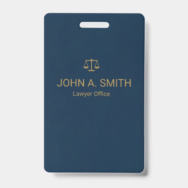 Custom Law Firm  ID Badge (Front)