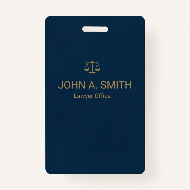 Custom Law Firm  ID Badge (Front)