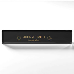 Custom Law Firm Nameplate