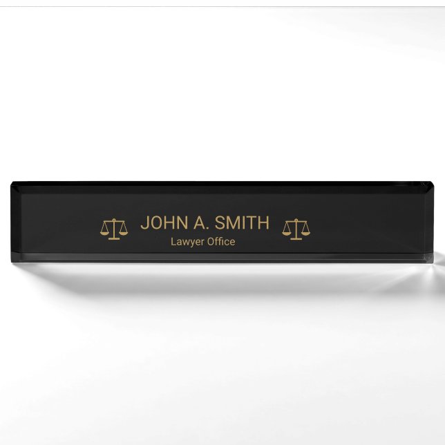 Custom Law Firm  Nameplate (Front)