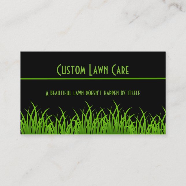 Custom Lawn Care Business Cards (Front)