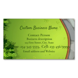 Custom Lawn Landscape  Magnetic Business Card