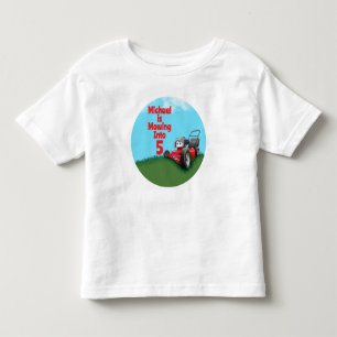 Custom Lawn Mower Birthday Toddler T-Shirt