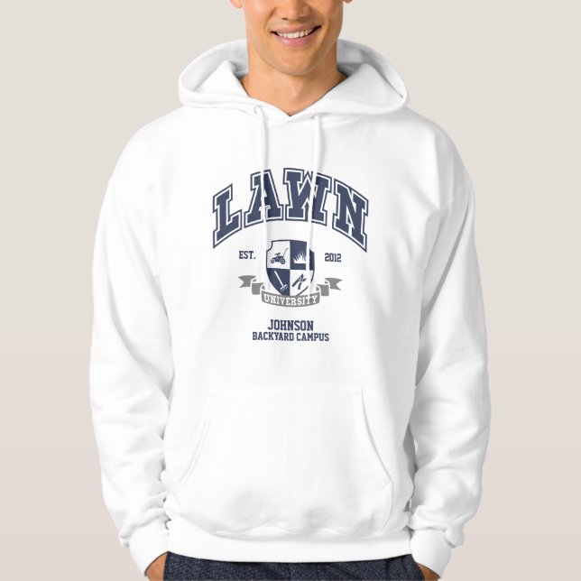 Custom Lawn Mowing Funny Yard Work for Dad Grandpa Hoodie (Front)