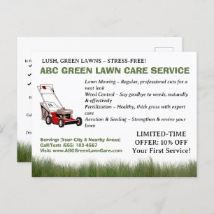 Custom  Lawn Service  Postcard