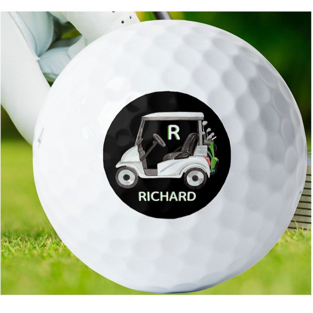 Custom Layered Monogram Cart ClubsFirst Name Golf Balls (Creator Uploaded)