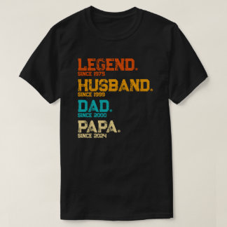 Custom Legend Husband Dad Papa Since Father's Day T-Shirt
