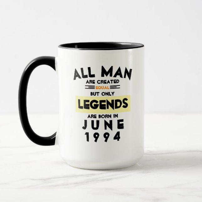 Custom Legends Are Born In Month Year Mug (Left)
