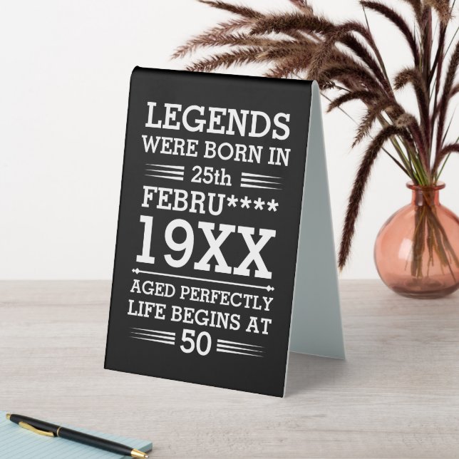 Custom Legends Were Born in Date Month Year Age (In SItu (Table))