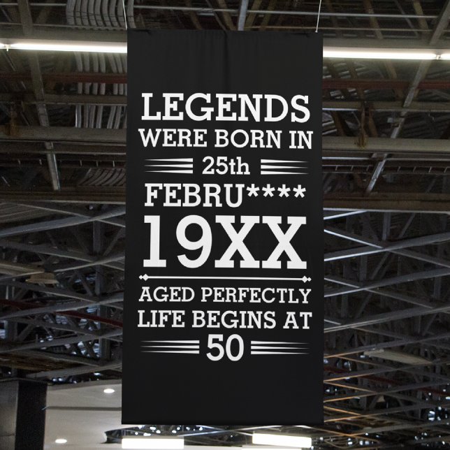 Custom Legends Were Born in Date Month Year Age Banner (Creator Uploaded)