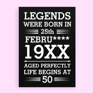 Custom Legends Were Born in Date Month Year Age Stationery