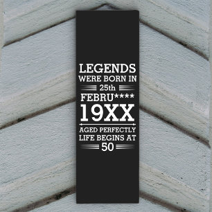 Custom Legends Were Born in Date Month Year Age Yoga Mat