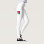 Custom Leggings Add Your Company Logo Here<br><div class="desc">Add Your Text Name Logo Modern Elegant Template White Leggings.</div>