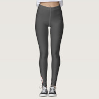 Custom Leggings: BLACK WITH INITIAL Leggings