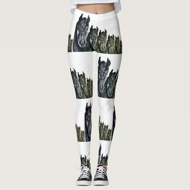 Custom Leggings Horses (Front)