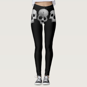 Custom Leggings KANJI FREEDOM AND SKULLS