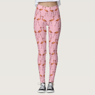 Custom Leggings Pink Flaingo