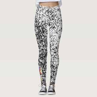 Custom Leggings SPECKLED WITH SUGAR SKULL