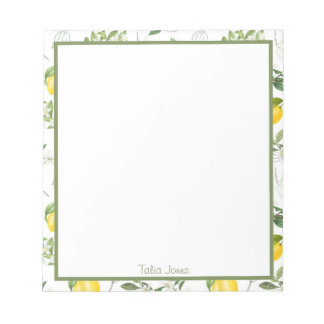 Custom Lemon and Flower Notepads