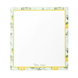 Custom Lemon and Flower Notepads