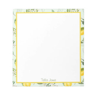 Custom Lemon and Flower Notepads