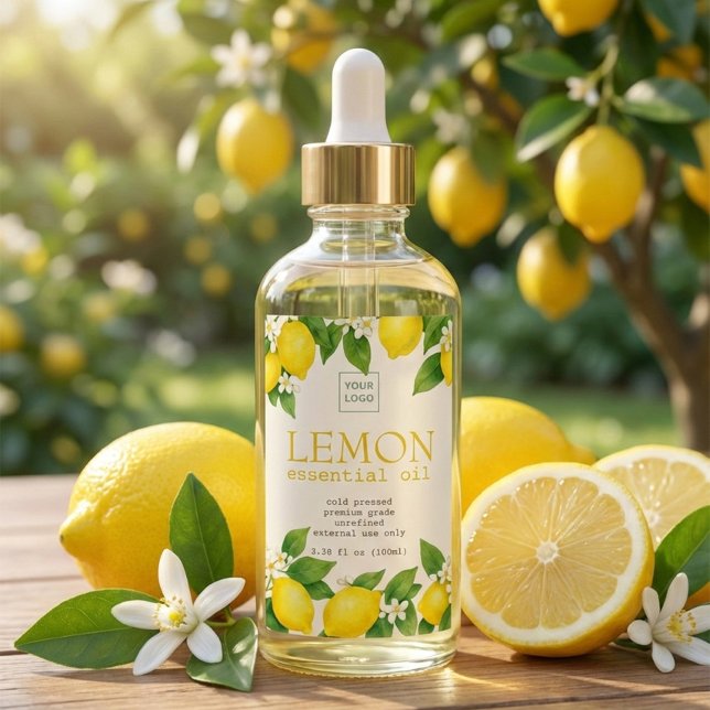 Custom Lemon Essential Oil Label (Creator Uploaded)